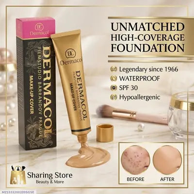Dermacol Make-Up Cover Foundation – Full Coverage Waterproof SPF 30