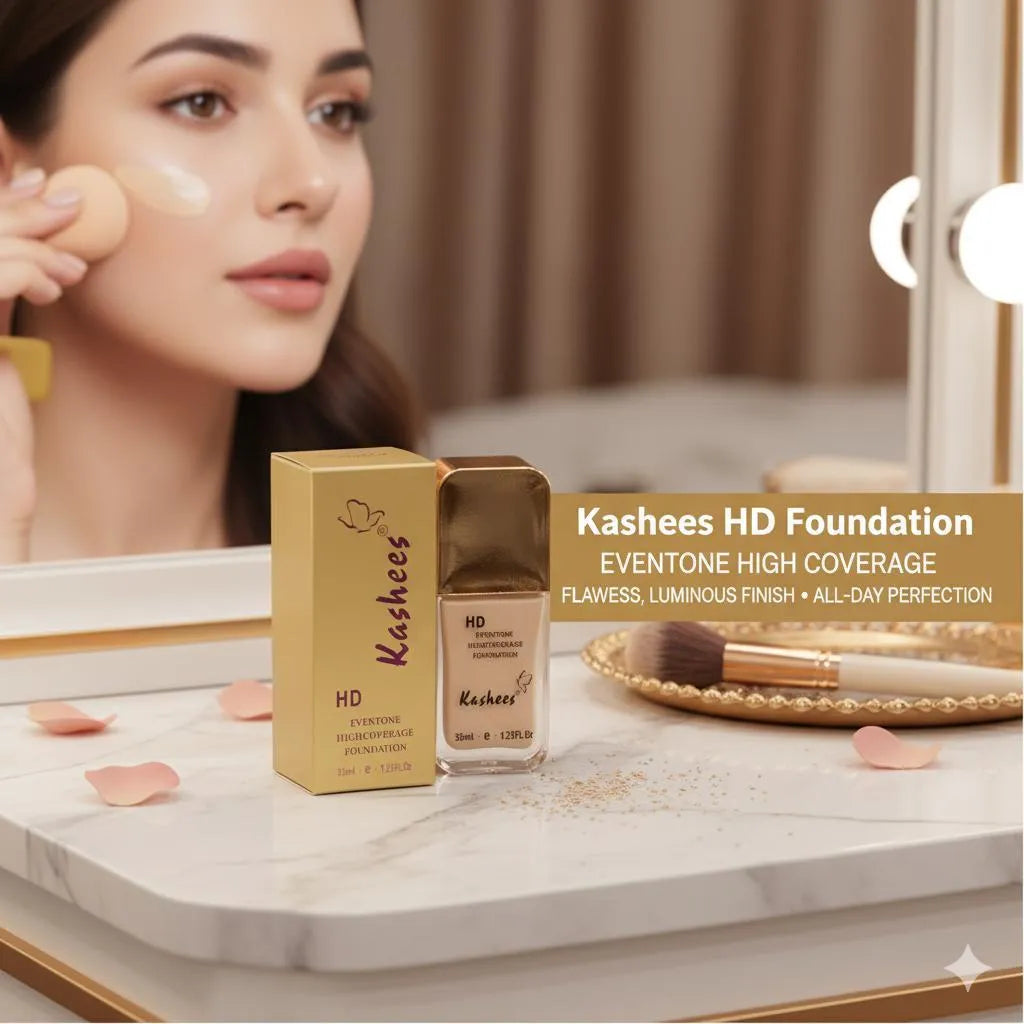 Kashees HD Foundation 30ml Matte High Coverage All Day