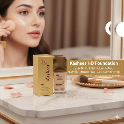 Kashees HD Foundation 30ml Matte High Coverage All Day