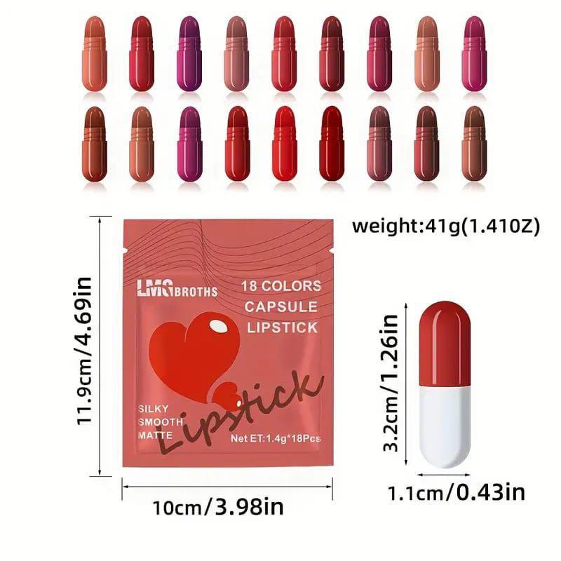 KS-One Matte Lipstick Capsule (Pack of 18)