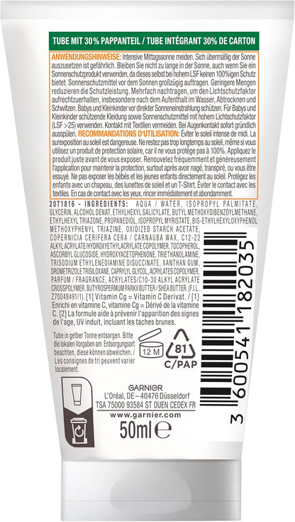Garnier Ambre Solaire Hydra 24H Protect SPF50+ Very High Protection Hydrating Protection Lotion, 50ml