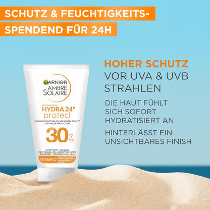Garnier Ambre Solaire Hydra 24H Protect SPF50+ Very High Protection Hydrating Protection Lotion, 50ml