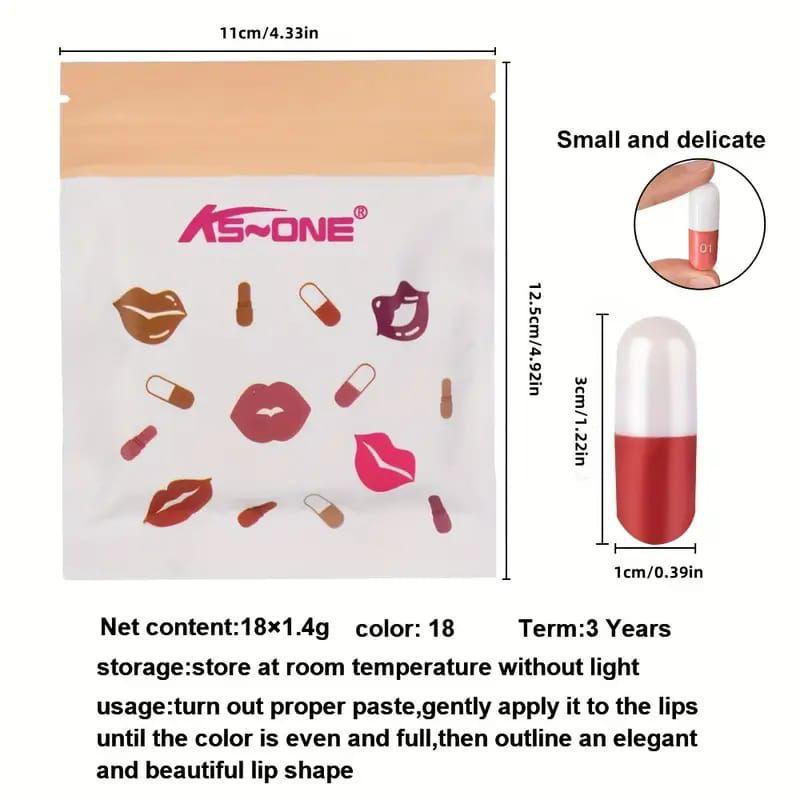 KS-One Matte Lipstick Capsule (Pack of 18)