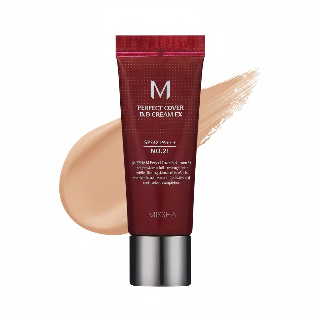 MISSHA M Perfect Cover BB Cream SPF 42 PA+++ – No. 21 Light Beige, 50ml