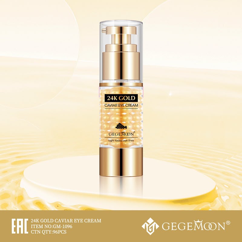 GEGEMOON 24K Gold Caviar Eye Cream – Hydrating Anti-Aging Under Eye Treatment for Fine Lines & Wrinkles