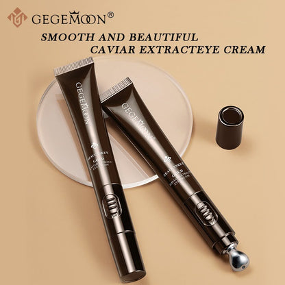 GEGEMOON Gold Caviar Extract Eye Cream 20g – Hydrating Anti-Aging Under Eye Treatment with Massage Applicator