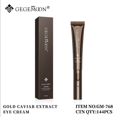 GEGEMOON Gold Caviar Extract Eye Cream 20g – Hydrating Anti-Aging Under Eye Treatment with Massage Applicator
