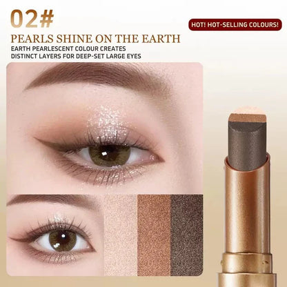 O'CHEAL Three-Color Gradient Eyeshadow Stick – Instant Shimmer