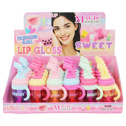 Wholesale Mini Tumbler Bubble Cup Lip Gloss - 24 Pcs