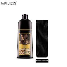 GEGEMOON 2-in-1 Black Hair Color Shampoo – Instant Gray Hair Coverage & Nourishing Hair Dye Shampoo | 400ml