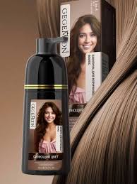 GEGEMOON 2-in-1 Black Hair Color Shampoo – Instant Gray Hair Coverage & Nourishing Hair Dye Shampoo | 400ml
