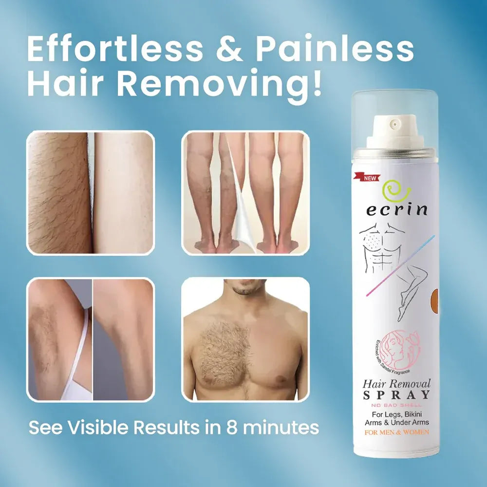 ECRIN Hair Removal Foaming Spray – Fast-Acting Body Hair Remover with Refreshing Fragrance | 200ml